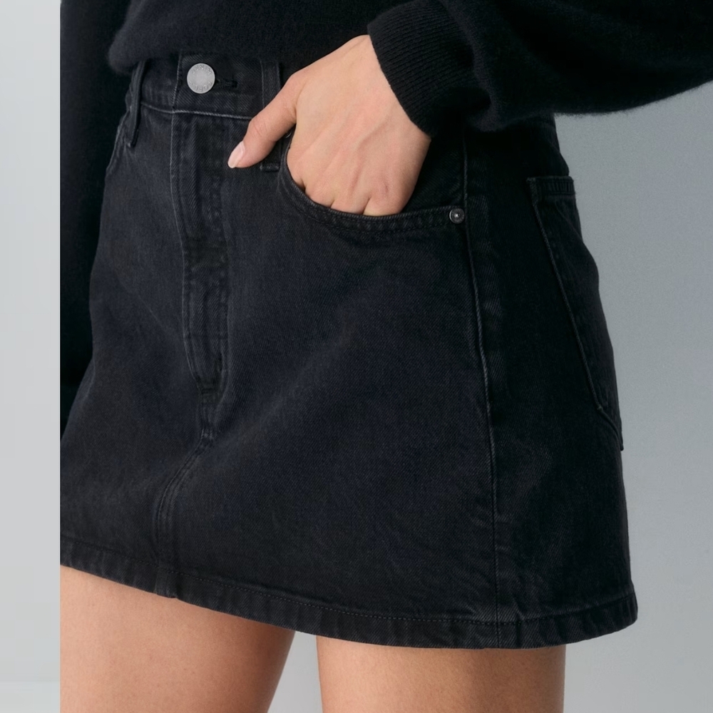 Denim Forum Black Mini Skirt